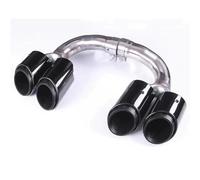 DZSQTGJKIO Tubo Scarico per Cayenne Benzina 2018-2022 2023 2024 304 Acciaio Inox Tubo di Scarico Auto Marmitta Punta Ugello Accessori Auto Silenziatore Scarico(Nero)