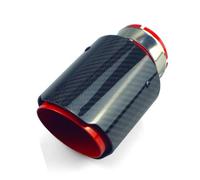 DZSQTGJKIO Tubo Scarico Terminale di Scarico per Auto in Acciaio Inossidabile Lucido Rosso/Blu, Terminale di Scarico Universale Modificato Silenziatore Scarico(Red In60-Out89)