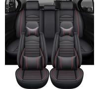 DZSQTUND Sedile Coprisedili Coprisedili Auto in Pelle per Nissan per Qashqai J11 J10 E90 Accessori Interni Auto Copri Sedile Auto(Nero Rosso,Deluxe)