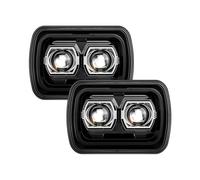 DZSQWETYU Coprilenti Per Proiettori Per Auto Per Chevy Per Silverado 1985-1987 Auto Rettangolo 5X7 7x6 Pollici LED Faro Hi-Low Beam H4(2 pezzi)