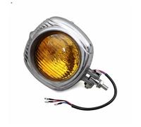DZSQWETYU Fari Moto Faro Anteriore Vintage Electroline Motocicletta per Dyna per Sportster per XL 1200 883 per Bobber per Chopper Lampada Faro Quadrato retrò Anteriore Faro(Polish Yellow)