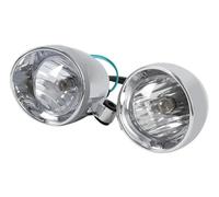 dzstnbhd Faro Anteriore Coppia di Fari Anteriori per Moto da 12 V Fendinebbia Cromati Universali Faro del Motociclo