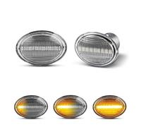 DZSYANJIASM Indicatore sequenziale Per Fiat Per 500 500C 500L (Typ 351 352) 2012-up Luce di posizione laterale a LED 4C(Clear Dynamic Amber)