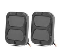 DZSYINGCHUSM Freno Posteriore 26Led 19 Led Luce retromarcia rimorchio DRL Flash Strobe Fanale posteriore quadrato rotondo freno Camion Indicatori direzione a LED Alloggiamento nero(2pcs Square)