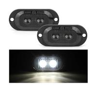 DZSYINGCHUSM Freno Posteriore Indicatore Direzione Laterale A LED Camion Con Lente Nera 12/24V Bianco Rosso Giallo Luce Ingombro Griglia Anteriore Avvertimento Impermeabile Per E8(2pcs White Light)