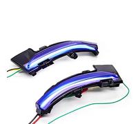 DZSYINGLONGSM Luce Indicatore Laterale Led Per Skoda Per Octavia Mk3 A7 5E Segnale Di Girata Lampada LED 2014 2015 2016 2017 2018 2019 Luce Auto Indicatore Laterale Dinamico Blinker(Blue And Yellow)