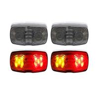 DZSYINGLONGSM Terza luce freno Indicatore Luminoso Camion 10 LED 12/24V Paraurti Luce Freno LED Indicatore Direzione Lente Fumé Semirimorchio Furgone Carico Trattore Camion(4pcs Red Yellow)