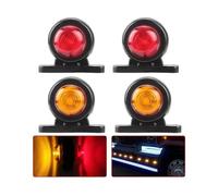 DZSYINGLONGSM Terza luce freno Luce Ingombro Laterale 12/24V Universale Nave Barca Yacht Camion Pesante Furgone Indicatore Direzione A LED Rosso Ambra Bianco Luce Tetto Cabina(4pcs Red Yellow)