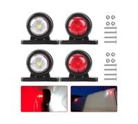 DZSYINGLONGSM Terza luce freno Luce Ingombro Laterale 12/24V Universale Nave Barca Yacht Camion Pesante Furgone Indicatore Direzione A LED Rosso Ambra Bianco Luce Tetto Cabina(4pcs Red White)