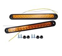 DZSYINGLONGSM Terza Luce Stop 2pcs 15LED Car Light Bar 12V Rosso Terza Luce Stop Segnale Posteriore Indicatore Laterale Svolta Lampada Di Avvertimento Montaggio Alto(Giallo)