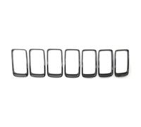 DZSYOHFS Griglia Anteriore Cromo/Nero Auto Griglia Anteriore Griglia 7 Pz/Set per Jeep per Grand per Cherokee 2014 2015 2016 Inserito Anello di Rivestimento Copertura Griglia Paraurti(Nero)