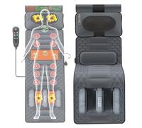 DZTBX Tappetino per Massaggio Completo del Corpo con Materasso per Massaggio Vibrante a 20 Teste di Calore, Cuscino per Schienale per Sedia da Massaggio Riscaldato Elettrico Multifunzionale