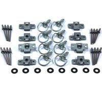 Dzus Argento Anello a D Fiancale Maniglia Viti Fissaggio Moto carenatura x8 Kit