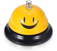 Dzxin Campanello da tavolo Call Bell, Campana di reception, Campanello di chiamata, Campanello di servizio con suono chiaro per cucina, ristorante, hotel e bar (giallo)