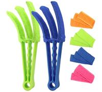 Dzxin Pulisci Veneziane, 2 Pezzi Pulisci Persiane on Panno in Microfibra con 4Pcs Ricariche per La Pulizia di Persiane,Termosifoni Automotive Condizionatore Pulita
