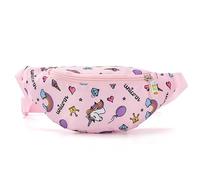 Dzxin sac Banane, Joli sac Banane Licorne, sac de Poitrine pour Enfants Enfants Grils Garçons Course Randonnée Voyage Sports(Rose)