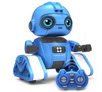 Dzxlin Robot giocattolo per bambini - Ricaricabile occhi LED e musica robot RC con sensore di gesto per dai 3 4 5 6 7 8 9 10 anni regalo ragazzo (blu)