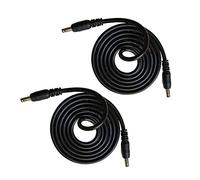 DZYDZR 2 Pezzi 1m DC 12V Cavo di Estensione Nero, 1,35mm x 3,5mm DC Jack Maschio a Maschio Filo di Rame 22AWG per Adattatore di Potenza, LED, Fotocamera CCTV e altro ancora (3,3ft)