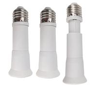 DZYDZR 3pcs Retrattile Portalampada E27 a E27 Prolunga Adattatore Bianco 110mm - 135mm Per Lampadine a LED
