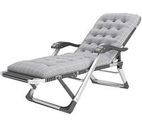 DZYHFCO DUANZEYUQA Sedia Gravity XL reclinabile imbottita pieghevole extra larga per esterni cortile piscina (grigio)