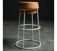 DZYHFCO Industrial S, Set di 2 sgabelli da bar per la colazione e la cucina, con poggiapiedi in metallo (bianco, 75 cm)