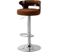DZYHFCO Sedia girevole moderna dell'isola della cucina degli sgabelli da bar di altezza del contatore ricoperta con la parte posteriore ed il poggiapiedi (/Brown B)