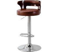 DZYHFCO Sedia girevole moderna dell'isola della cucina degli sgabelli da bar di altezza del contatore ricoperta con la parte posteriore ed il poggiapiedi (/Brown a)