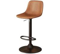 DZYHFCO Sedia sollevabile leggera di lusso sgabello alto girevole Home Island Back per cucina isola (marrone)