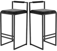 DZYHFCO Sedie quadrate moderne di Antivari del velluto dell'insieme di 2 contatore di altezza con lo schienale per la colazione della cucina alto