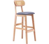 DZYHFCO Set di 1 sgabelli alti da bar grigi con schienale, per cucina e casa, bar, 72 cm di altezza