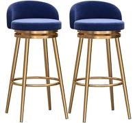 DZYHFCO Sgabelli da bar contemporanei in velluto con schienale, sedie imbottite e gambe in metallo, perfetti per le isole della cucina