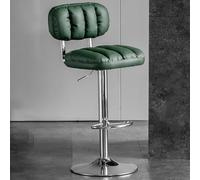DZYHFCO Sgabelli da bar in pelle bianca, piano girevole in altezza, per la colazione, cucina moderna isola con schienale, regolabile con (/verde B)