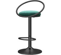 DZYHFCO Sgabelli da bar moderni e girevoli, set di 4 sgabelli da bar con schienale cavo regolabile (1 pezzo, gambe nere)