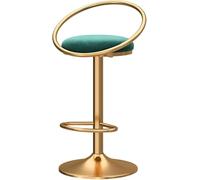 DZYHFCO Sgabelli da bar moderni girevoli set di 4 sgabelli da bar con schienale cavo regolabile (1 pezzo, gambe dorate)