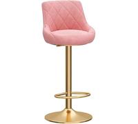 DZYHFCO Sgabelli da bar regolabili, contatore delle gambe del metallo dorato con schienale e poggiapiedi, colazione che pranza per l'isola,