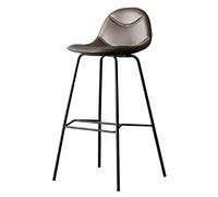 DZYHFCO Sgabello da bar in ecopelle, con cuscino senza braccioli, per cucina, resistente, altezza fissa, schienale della cucina (D, altezza seduta 65 cm)