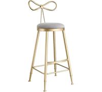 DZYHFCO Sgabello da bar in velluto con schienale, per la colazione, per bancone cucina, alto con oro (75 cm)