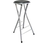 DZYHFCO Sgabello pieghevole leggero e imbottito, 61 cm, per adulti, portatile, con capacità di 99,8 kg, nero, 60 cm