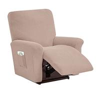 DZYP Copripoltrona Relax Elasticizzato 1 2 3 Posti, Morbido Antiscivolo Jacquard Fodera per Poltrona Reclinabile Copridivano Sofa Protettore per Soggiorno (Cammello,1 Posto)