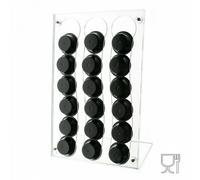 E-097 POC Porta capsule caffè da banco in plexi trasparente - Capienza 18 pz