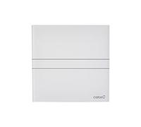 E-120 GTH - Aspiratore Bagno - Serie E Glass Hygro - Pannello Frontale in Vetro - Con Timer e Rilevatore di Umidità - Classe Energetica B - Aspiratore da Bagno Silenzioso - 17 cm di Larghezza - Cata