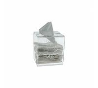 E-124 PKL-A Porta kleenex in plexiglass trasparente - Misura: 13x13x H13 cm