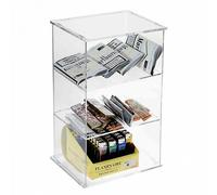 E-205 POA-B Espositore porta accendini in plexiglass trasparente con Ripiano Ori