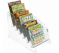 E-209 EGV-A Espositore gratta e vinci da banco in plexiglass trasparente DA BANC