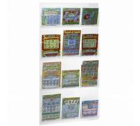 E-211 EGV-B Espositore schedine e gratta e vinci da parete in plexiglass traspar