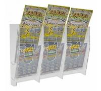 E-219 EGV-B Espositore schedine e gratta e vinci da parete in plexiglass traspar