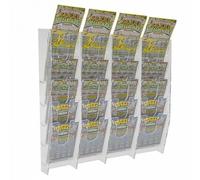 E-219 EGV-C Espositore schedine e gratta e vinci da parete in plexiglass traspar