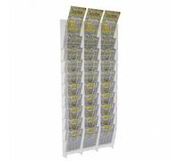 E-219 EGV-M Espositore schedine e gratta e vinci da parete in plexiglass traspar