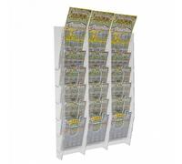 E-226 ESC-H Espositore schedine e gratta e vinci da parete in plexiglass traspar