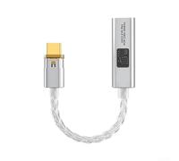 e 3,5 mm per decoder audio HiFi per il miglioramento del suono ad alta fedeltà portatile su dispositivi mobili e desktop (argento)